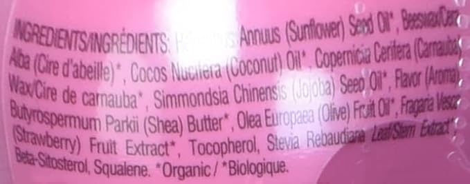 eos 100% Natural & Organic Lip Balm- Strawberry Sorbet, All-Day Moisture, Dermatologist Recommended for Sensitive Skin, Lip Care Products, 0.25 oz (Pack of 2)