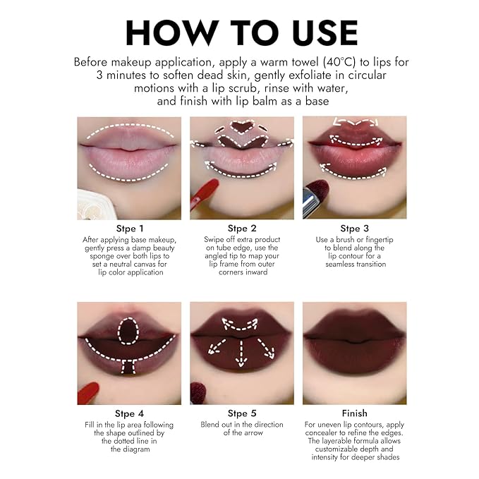 YOUNG VISION Lip Stick, Long Lasting, Waterproof and Transferproof Lip Tint, Glossy Finish Lip Gloss, Lightweight Lipstick, High Coverage, Stocking Stuffers For Teen Girls (06)