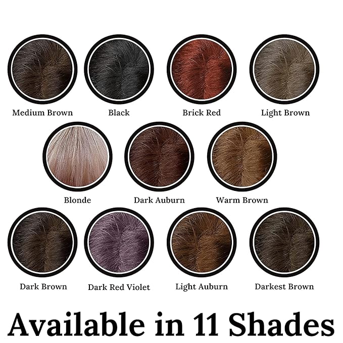 Root Concealer Touch Up Powder | All-Natural Crushed Minerals Without Brush | Fast and Easy Total Gray Hair Cover up For Black | Brown | Auburn and Blonde Hair .30 ounce (With Brush, Dark Red Violet)