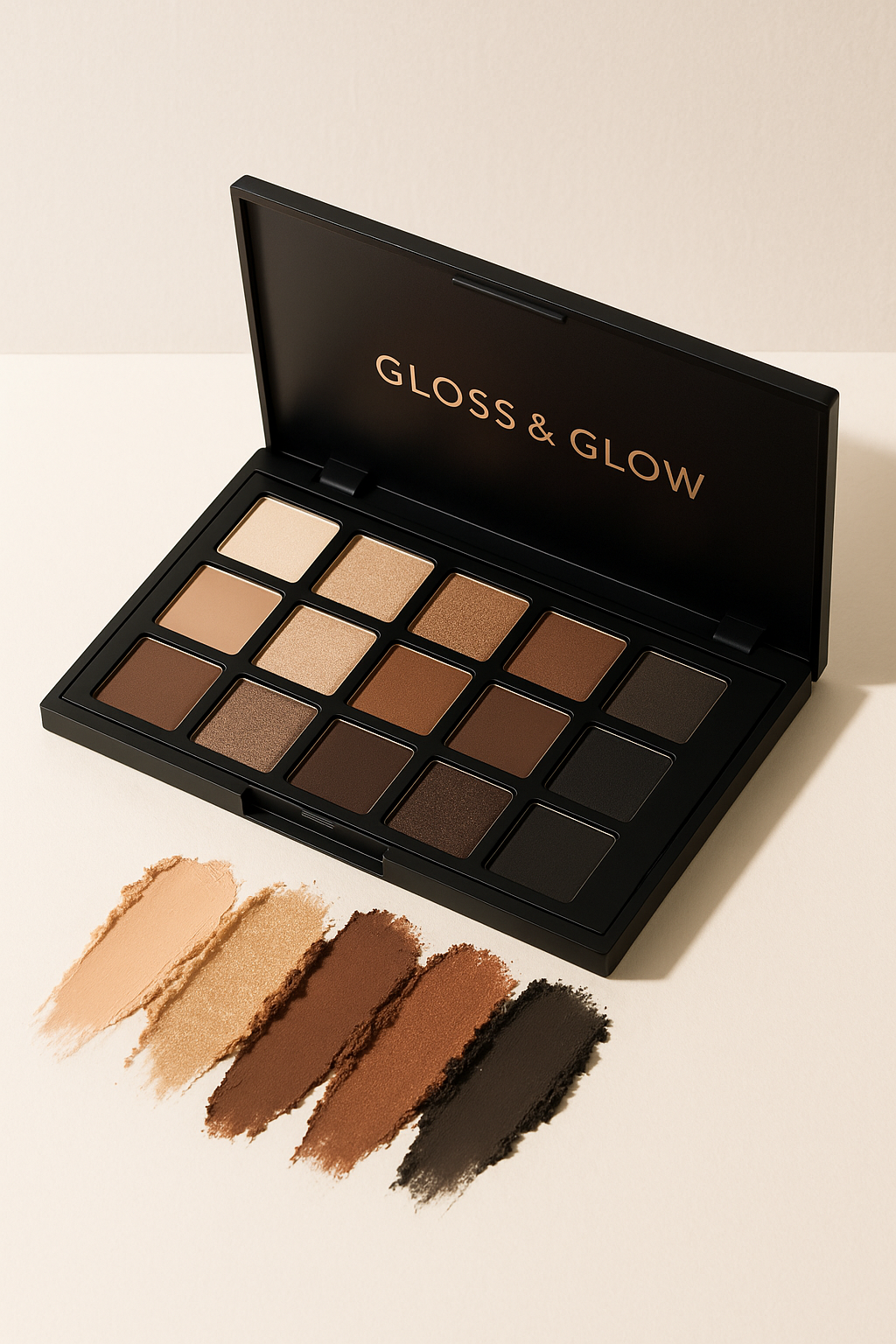 Model applying Gloss & Glow smokey eyeshadow for a dramatic evening look