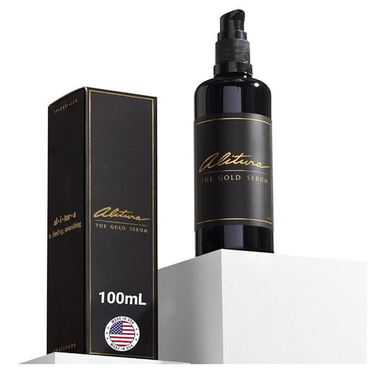 Alitura Gold Serum – Hydrating & Nourishing Facial Serum with Peptides & Botanicals – For Radiant Skin – 100ml