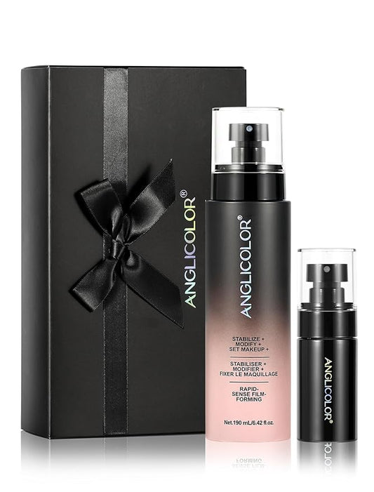 Anglicolor Matte Setting Spray for Makeup, Natural Finish Spray Long Lasting Face Mist, Lightweight Hydrating, Semi Matte Finish for All Skin, Ultra Fine Face Mist 16HR Wear, 6.42 Fl. Oz Large Size